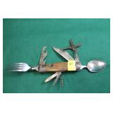 UTILITY POCKET KNIFE WITH FORK AND SPOON