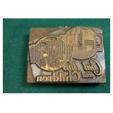 "COAL BINS AND CHILDREN" ENGRAVED COPPER PRINTING