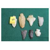 GROUPING: 7 NATIVE AMERICAN POINTS