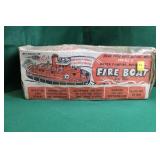 IDEAL TOYS "FIRE BOAT" WITH SIREN IN ORIGINAL BOX