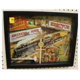 AMERICAN FLYER/ERECTOR ADVERTISING SHADOW BOX