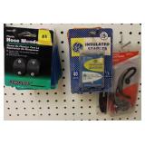 GROUPING:  NEW PEG BOARD HOOKS, ELMERS GLUE, HOSE