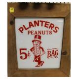 "PLANTERS PEANUTS - 5¢ BAG" ADVERTISING - FRAMED