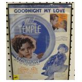 SHIRLEY TEMPLE "STOWAWAY" FRAMED ADVERTISING