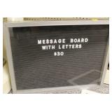 MESSAGE BOARD WITH LETTERS