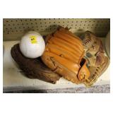 3 BALL GLOVES AND 2 NEW SOFTBALLS