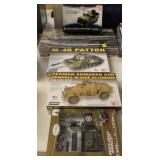 5 NEW MODEL KITS - MILITARY USS KITTY HAWK, M-46