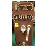 VINTAGE STAMP MACHINE - 4¢ STAMPS