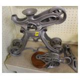 CAST IRON HAY TROLLEY - REPAINTED