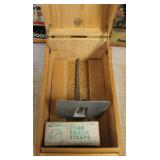 WOODEN DOVE TAILED INDEX CARD BOX