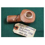 HOPI ARIZONA RED WARE POTTERY PIPE - C. 1930-40