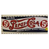 PEPSI-COLA METAL ADVERTISING SIGN