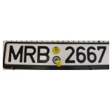 GERMAN LICENSE PLATE - "MRB 2667"