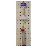 2 STANDARD OIL ADVERTISING THERMOMETERS