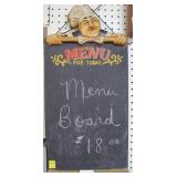 MENU FOR TODAY CHALK BOARD