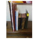 METAL BOOK ENDS WITH BOOKS: MACHINISTS BOOKS,