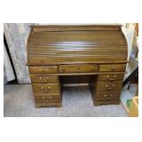 OAK ROLL TOP DESK