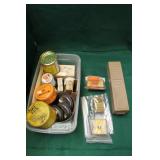 GROUPING: ADVERTISING TINS, BOXES, ETC.