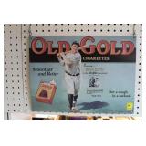OLD GOLD CIGARETTES ADVERTISING SIGN
