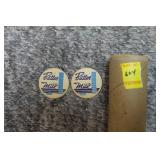 FULL TUBE OF "BUTTER MILK" CARD BOARD BOTTLE TOPS