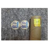 FULL TUBE OF "BUTTER MILK" CARD BOARD BOTTLE TOPS