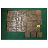 GROUPING OF 30 PRINTER PLATES