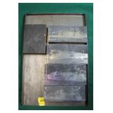 GROUPING OF 5 NEGATIVE TYPE PRINTING BLOCKS