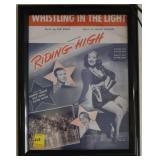 "RIDING HIGH" FRAMED PLAY BILL