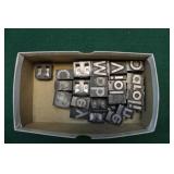 GROUPING OF 26 PRINTER TYPE LETTERS