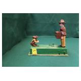 REPRODUCTION CAST IRON "MONEY BANK" ORGAN GRINDER
