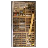 PRINTER TYPE TRAY WITH MINIATURE COLLECTION: