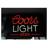 COORS LIGHT BEER ADVERTISING SIGN - LIGHTED -