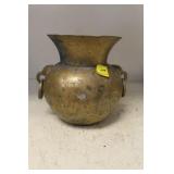 BRASS SPITOON WITH HANDLES - MADE IN SOUTH KOREA