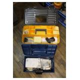 2 PLASTIC TOOL BOXES WITH CONTENTS SMALLER BOX IS