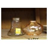 2 GLASS PENNY BANKS