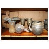 GROUPING: SILVER PLATE, BRASS AND COPPER ITEMS