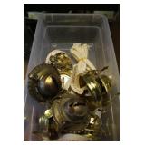 OIL LAMP PARTS: CHIMNEYS, TOPS WITH WICKS, ETC.