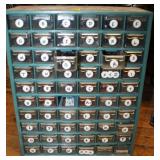 PARTS BIN WITH SIGN LETTERS