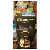 7 DRAWER METAL PARTS CABINET WITH CONTENTS