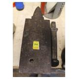 ANVIL (APPROX. 30 LB.) AND ATTACHMENT FOR LARGER