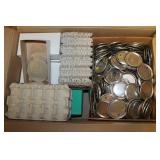 2 BOXES OF BUTTON MAKING SUPPLIES POLITICAL TYPE