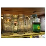 CANNING JARS AND MILK  BOTTLES
