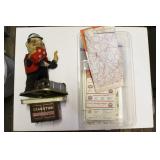 GROUPING: VINTAGE MAPS, STRAWS, COKE ADS COUPONS