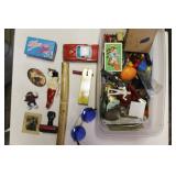 BUDDY L CAR, PARTY NOISE MAKER, SMALL  TOYS, ETC.