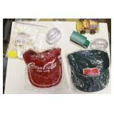 GROUPING: CRACKER JACK PRIZES, COKE HATS, DIE