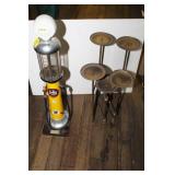 WHITE FLASH VISIBLE GAS PUMP - 20" TALL