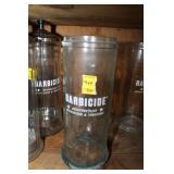 2 BARBICIDE JARS - 1 WITH LID