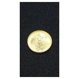 1991 1/10TH GOLD AMERICAN EAGLE COIN MCMXCI ROMAN