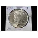 1924 SILVER PEACE DOLLAR