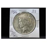 1926 SILVER PEACE DOLLAR